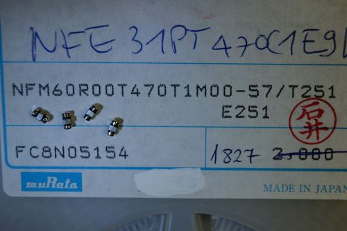 30pcs NFE31PT470C1E9K previous NFM60R30T470 EMIFIL LC Combined 47pF 6A MURATA