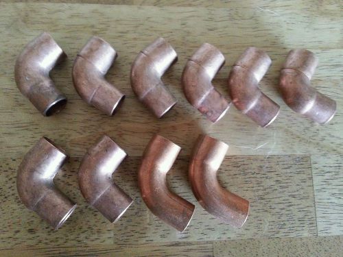 (10)  1/2 copper street elbows 90 degrees for sale
