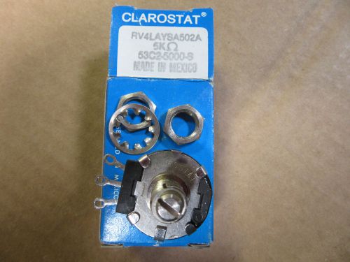 Clarostat RV4LAYSA502A Potentiometer 5K &#034;5000 Ohms&#034; 53C2-5000-S NEW!! Free Ship