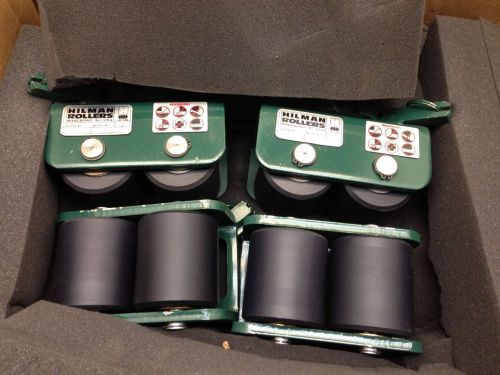 (4) Hilman 1 ton Rollers  BSD-1N Bull Individual Dollies Nylon Wheels