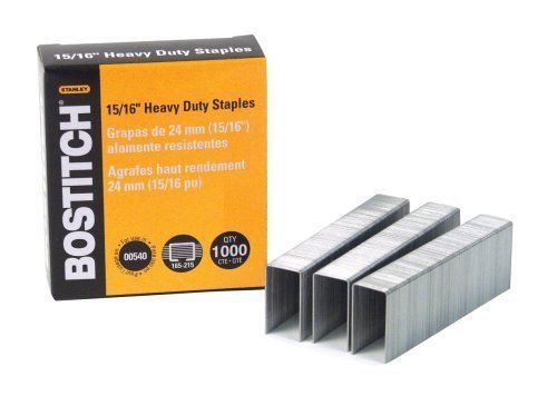 Stanley Bostitch Premium Quality Heavy Duty Staples, 0.93 Inch, 1,000 Count Box