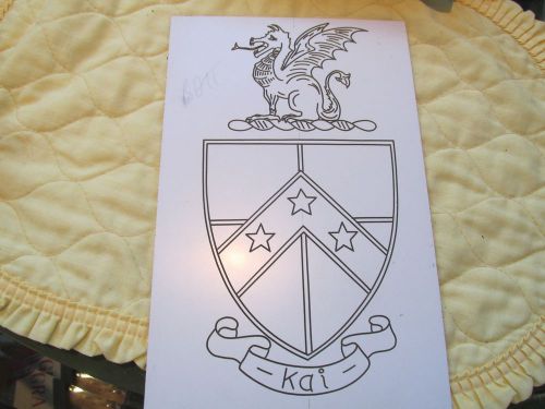 Engraving template college fraternity beta theta pi crest - for awards/plaques for sale