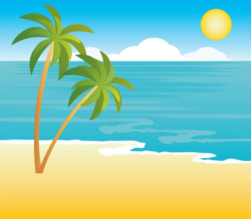 30 personalized return address beach palm trees buy 3 get 1 free (bp61) for sale