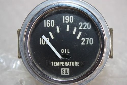 NOS STEWART WARNER OIL TEMPERATURE GAUGE TEMP S&amp;W HOT RAT ROD FLATHEAD DRAGSTER