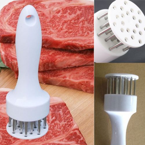 Pro Meat Tenderizer Needle Stainless Steel Cooking Kitchen Prongs Knives Tool