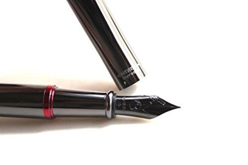 Monteverde Impressa, Fountain Pen, Gun Metal w/Red Trim, Medium Nib