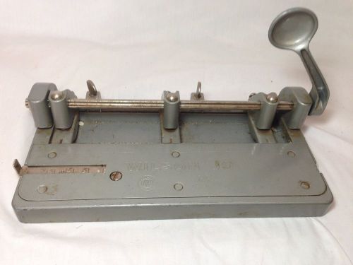 Vintage Wilson Jones Hummer No 314 Adjustable 3 Hole Punch MADE USA machine age