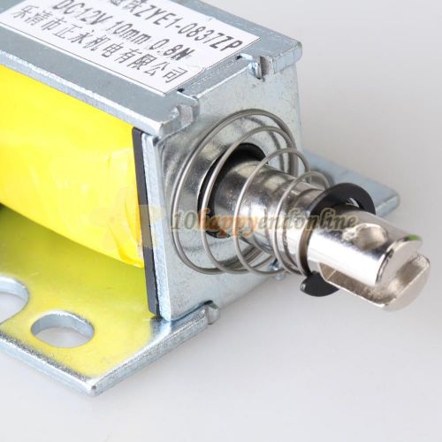 New DC 12V 0.8N Push Type Open Frame Actuator Stroke Solenoid Electromagnet 10mm