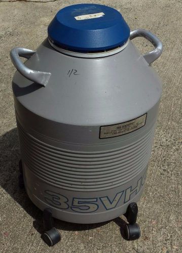 Taylor-Wharton 35VHC Liquid Nitrogen Dewar 35L LN2 Cryogenic w/ Stand #1