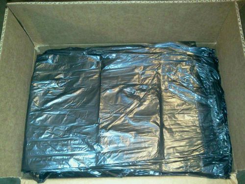 1000 TRASH BAGS 22x24 6 micron black Can Liner 7 10 gallon office bathroom USA