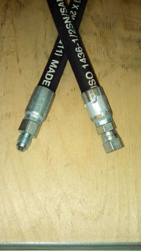 (2) 1/4&#034; parker hydraulic hoses for sale