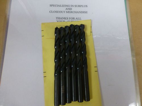 JOBBERS LENGTH DRILL LTR &#034;S&#034; {.348&#034;} DIAM HIGH SPEED BLACK OXIDE USA 6 PCS $9.00