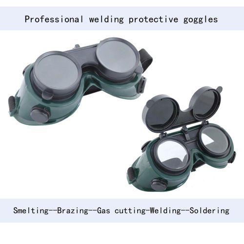 New Welding Cutting Welders Safety Goggles Glasses Flip Up Dark Green Lenses