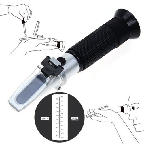 Portable RHF-30ATC Baume Honey Refractometer Hand Hydrometer Bee 10%-30% Water