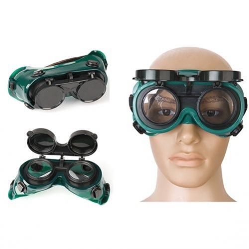 Flip-up lens eye glasses welding goggles green for sale