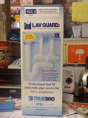 NEW TrueBro Lav Guard 2 102 E-Z  White Fast Fit Undersink Piping Covers