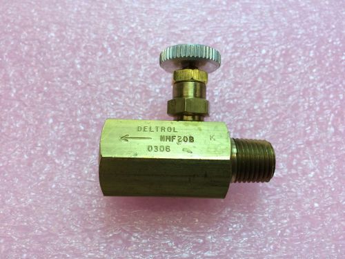 Deltrol nmf20bk, needle valve,brass,1/4&#034;,7gpm (1 piece) for sale