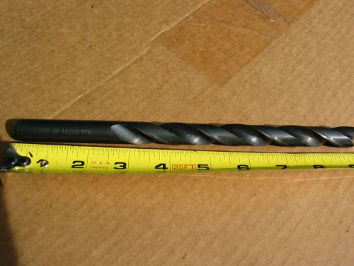 PTD 42 Drill Bit 19/32&#034; Black Oxide New  Old Stock USA 9&#034; 1/2&#034; shank