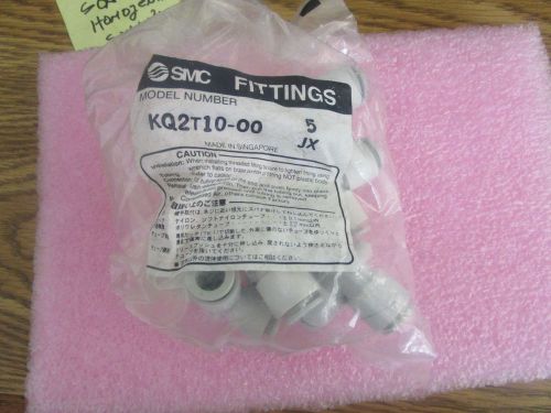 Pack of SMC Model: KQ2T10-00 Tube Fittings.  Qty. 5.   New Old Stock  &lt;