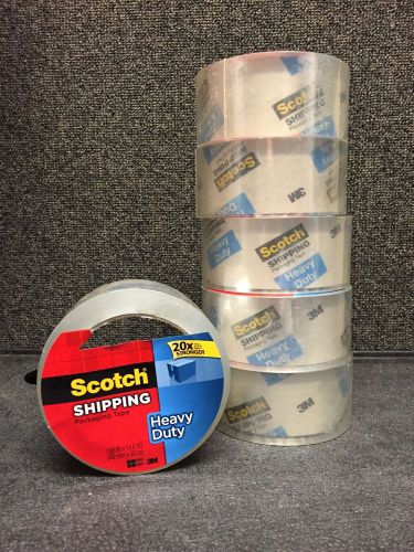 SCOTCH 3850 HEAVY DUTY SHIPPING PACKAGING TAPE X 6 ROLLS - CARTON SEALING TAPE