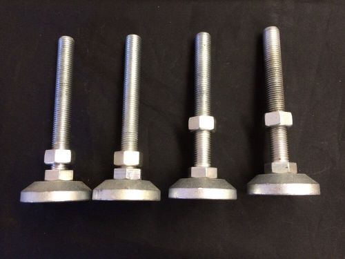 Lot of 4 Machine Equipment Leveling Feet Zinc Coated Thread = M16