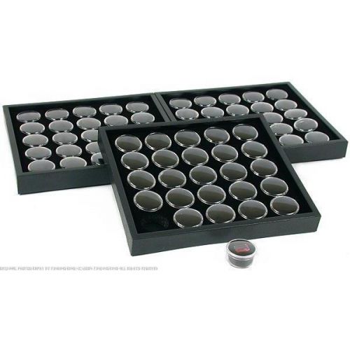 3 25 black gem jars display &amp; stackable tray for sale