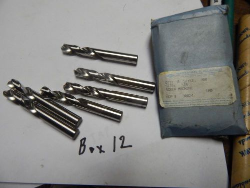 W &amp; B  3/8&#034; Screw Machine Length Twist Drill Bits Lot of 6 Pcs