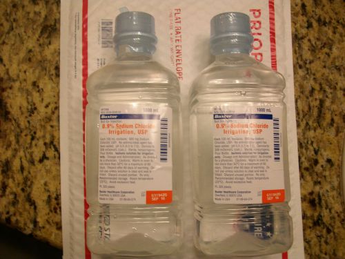 Irrigation Solution Sodium Chloride 0.9% - 1000 mL Preservative Free lot of 2