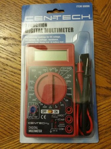 Cen-Tech 7 Function Digital Multimeter #69096. NEW!!