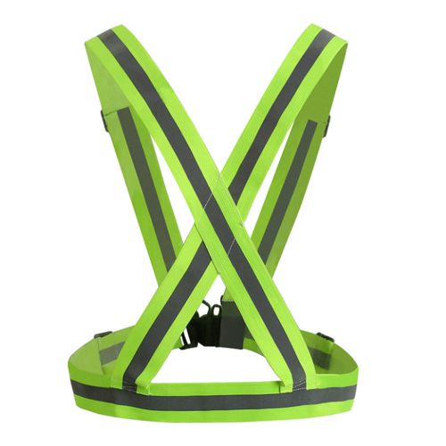 Sport kids adjustable safety visibility reflective vest stripes night running for sale