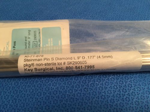 key steinmann pins KI-71-678 diamond, round end 177&#034; (4.5mm) diameter, 9&#034; long