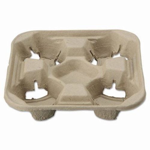 Chinet StrongHolder Molded Fiber Cup Trays, 8-22oz, 4 Cups, 200 Trays (HUH20945)