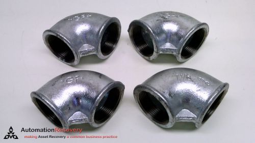 GEORG FISCHER 770090208 - PACK OF 4 - GALVANIZED ELBOW FITTING, 1-1/2&#034;,  #219546