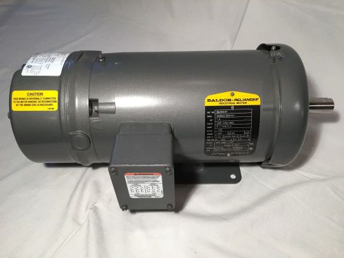 Baldor 1.5 HP  1755 RPM  BM3554T Motor W/Stearns 105603100BPF Brake 10 LB-FT.