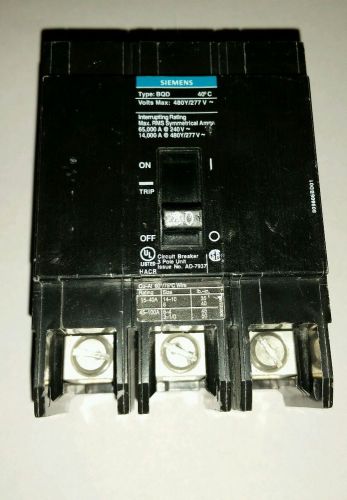 Siemens BQD380 Type BQD 80A 3P Bolt-down Circuit Breaker