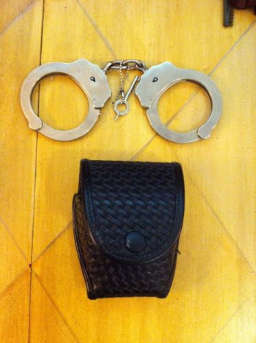 Vintage Peerless Nickel Chain Link Handcuffs