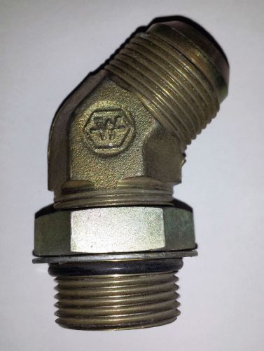 Weatherhead, MALE UNION 45 ELBOW 7/8&#034; MALE JIC X 7/8&#034; MALE NPT HYDRAULIC ADAPTER