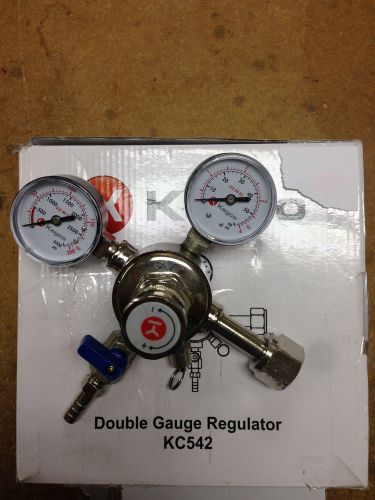 Kegco KC LH-542 Premium Pro Series Dual Gauge Co2 Draft Beer Regulator, Chrome