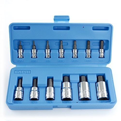 Capri Tools 30003 Hex Bit Socket Set, SAE, 13-Piece