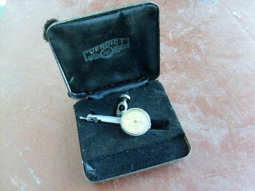 Nice rare high quality kit metal working tool Verdict Dial Gauge .001&#034; measure