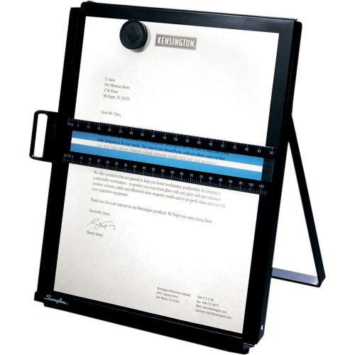 Kensington S7062046B Metal Letter Size Copyholder - 1.5&#034; x12.5&#034;9.3&#034; -Metal,Steel