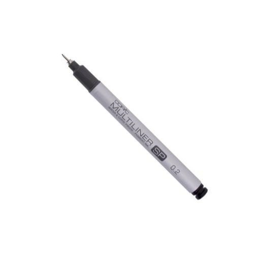 Copic Multiliner SP Black Ink Marker, 0.2 Tip 1pcs