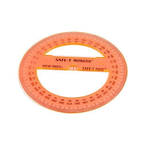 ETA hand2mind, Safe-T Plastic, 4&#034; 360? Protractor, Set of 24, (75670)