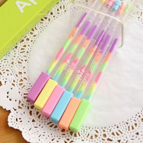 1 pcs with six color in it gel pens,bling roller pen,maker pens,drawing,painting