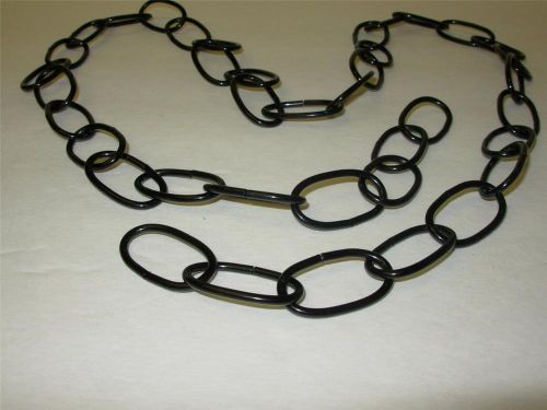 Light/Medium Weight, Retail Display Accessory Black Link Chain 1 1/4&#034;x7/8&#034;x4ft,