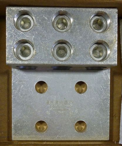 New! burndy kk3a36u4n aluminum universal terminal three conductor lug kk3a36u-4n for sale