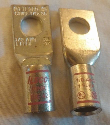 ILSCO CSWS-1/0-38 COMPRESSION LUG COPPER CRIMPS **LOT OF 6**