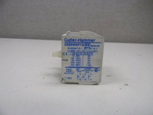 CULTER HAMMER C320KGT12 CONTACT BLOCK