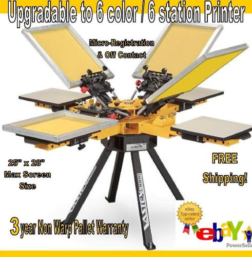 Vastex V-1000 Screen Printing Press 4 Station/4 Color