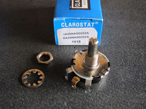 Clarostat RA20NASD252A Potentiometer 2.5K Ohms Single Turn NEW